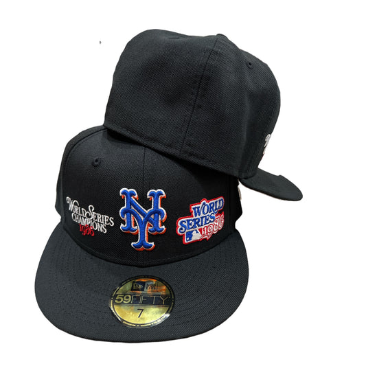 New York Mets 1986 World Champs New Era Fitted Black Hat