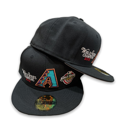 Arizona Diamondbacks 2001 World Champs New Era Fitted Black Hat